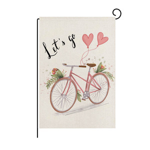 Valentine's Day Nordic Style Rectangle Garden Flag Polyester Material Pink Letter Printed Decoration for Home & Courtyard - Product Image 3