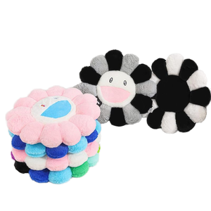 Nette weiche bunte Blume Dekorieren Sie Zimmer Plüsch Blume Kissen Sonnenblume Gesicht Kissen Büro Sofa Plüsch Kissen