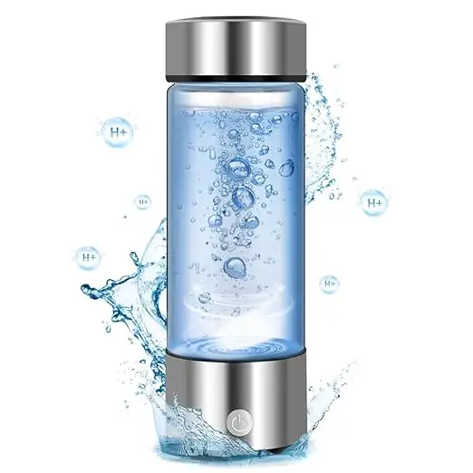 कस्टम लोगो नई तकनीक हाइड्रोजन ग्लास पानी की बोतल पोर्टेबल 420ml 450ml हाइड्रोजन आयोनाइजर जेनरेटर पानी की बोतल बॉक्स के साथ