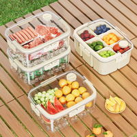 Boîte à lunch en plastique de qualité alimentaire XinHang avec plateau compartimenté pour collations, boîte de rangement pour fruits, boîte de conservation pour réfrigérateur, cuisine et extérieur