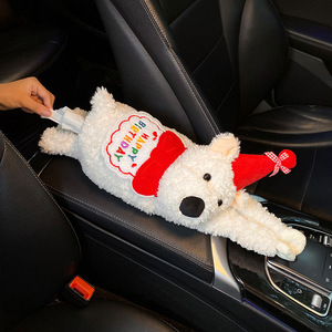 Tempat Tisu Mobil Bentuk Anjing Lucu, Kotak Tisu Gantung Karakter Hewan Kreatif, Tempat Tisu Lembut untuk Sun Visor Sandaran Kepala, Dekorasi Interior Mobil - Product Image 3