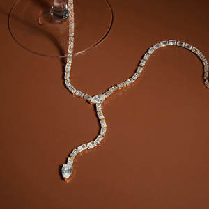 Collar de Moda Personalizado de Acero Inoxidable 316L con Baño de Oro PVD de 18K, Joyería Fina, Collar de Zirconia Tipo Tenis para Mujer - Product Image 4