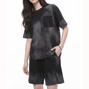 เสื้อยืดแขนสั้นผู้ชาย ผ้าฝ้าย ลุควินเทจ ทรงหลวม สตรีทแวร์ ผ้าถัก โอเวอร์ไซส์ คุณภาพสูง - Product Image 5