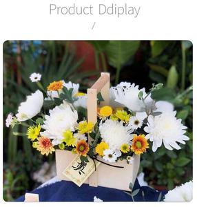 Wooden <b>Flower</b> Pots Vases <b>Baskets</b> Desktop Decorative Living Room TV Cabinet Dining Decorations Simulation of Dried <b>Flowers</b> - Product Image 3