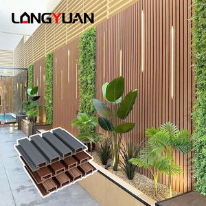 Panneau mural en composite <span class=keywords><strong>bois</strong></span>-plastique écologique <span class=keywords><strong>pour</strong></span> extérieur / Revêtement mural et de plafond en WPC rainuré <span class=keywords><strong>pour</strong></span> extérieur - Product Image 1