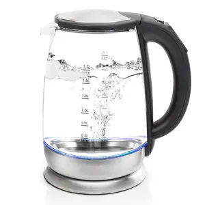 Anbolife גבוהה סוף 304 S.S מים קומקום 1.7L לשמור ארוך חם שורק תה חשמלי זכוכית קומקום עם חימום אלמנט מים קומקום