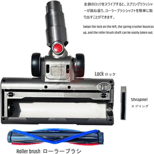 Cabezal de Cepillo de Repuesto para Aspiradora Eléctrica de Plástico para Dysoner V7V8V10V11V15 - Reutilizable para Uso Doméstico y de <span class=keywords><strong>Mascotas</strong></span> - Product Image 3