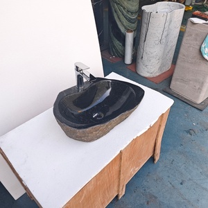 Lavabo en marbre Pebble pour comptoir, lavabo <span class=keywords><strong>de</strong></span> salle <span class=keywords><strong>de</strong></span> bain <span class=keywords><strong>haut</strong></span> <span class=keywords><strong>de</strong></span> <span class=keywords><strong>gamme</strong></span>, vente directe usine pour hôtels et villas - Product Image 6