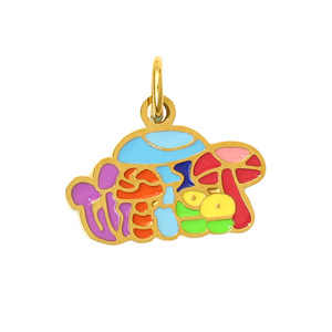 Mushroom Pendant Charms Mixed Shapes Enamel Jewelry Findings For DIY Necklace Accessories Women Stylish Commute - Product Image 3