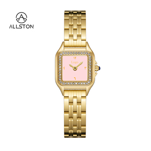 Low Price Wholesale Luxury Unisex Diamond Watches Gold Rhinestones Square Face Women's Quartz Moissanite Watch for Men Women