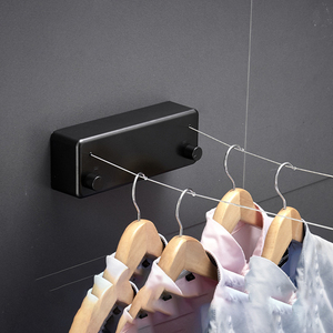 Séchoir <span class=keywords><strong>à</strong></span> <span class=keywords><strong>linge</strong></span> rétractable mural en acier inoxydable DS4577 pour intérieur et <span class=keywords><strong>extérieur</strong></span> - Product Image 1