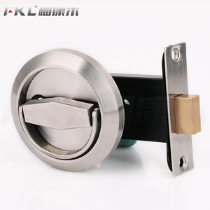 Serrure de porte dissimulée en acier inoxydable 304, noire, à anneau de traction interne simple face - Product Image 5