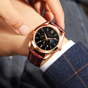 นาฬิกา6151สำหรับผู้ชายยี่ห้อ <span class=keywords><strong>Wlisth</strong></span> นาฬิกาข้อมือควอทซ์สำหรับนักธุรกิจที่แสดงปฏิทินเฟสดวงจันทร์เรืองแสงหรูหราหรูหรา - Product Image 2