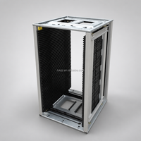 Support de stockage de cartes de circuits imprimés ESD en alliage d'aluminium noir, avec fentes en plastique antistatiques pour la production SMT