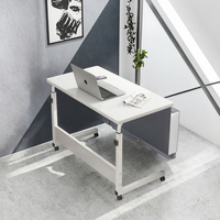 Table d'ordinateur portable en métal convertible et réglable avec surface en bois et design moderne et épuré pour l'étude et le bureau en villa