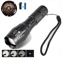 Lampe torche LED étanche haute luminosité rechargeable par USB 5 modes T6 zoom lampe torche portable puissante lampe de poche tactique extérieure
