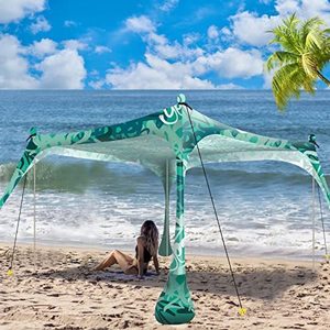 Mini Tente Plage Soleil Abri Petite Tente Pop Up Portable Pare-Soleil Auvent avec Support de