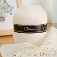 Châle en fil de soie et coton tricoté à la main, style dentelle, tissé à la machine, pour le crochet épais – Meilleure vente, export transfrontalier