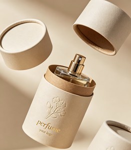 Luxury Perfume Paper Tube Packaging with Gold Foil Embossing Custom Logo <b>Round</b> <b>Box</b> for Cosmetic <b>Gift</b> - Product Image 3