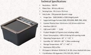 Scanner per Impronte Digitali FBI FAP 60 Compatto e Veloce, Dispositivo per Rilevamento Impronte Digitali 4x4x2, Scanner per Dieci Impronte - Product Image 3