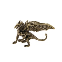 1 pieza Adorno de latón de dragón volador Warcraft, estilo antiguo, de diseño creativo y moderno, mascota de té de dragón mágico, decoración de mesa, artesanía