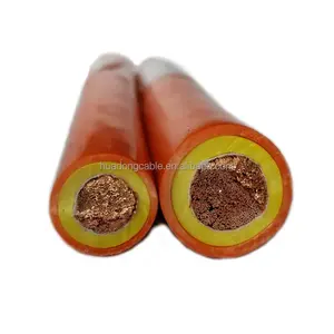 Double sheath industrial 1/0 2/0 4/0 2 awg copper red orange welded welding cable