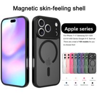 Coque Arrière Antichoc Magnétique Transparente Mate PC TPU pour iPhone 17 Pro Max, 16 Plus, 15, 14, 13 Pro, 12