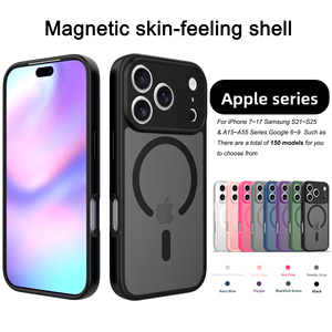 Ốp lưng cứng trong suốt mờ từ tính PC TPU chống sốc cho iPhone 17 Pro Max, 16 Plus, 15, 14, 13 Pro, 12 - Product Image 6