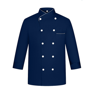 Giacca <span class=keywords><strong>da</strong></span> Chef Lunga Unisex di Fascia Alta Taglia Americana XS-3XL in Tessuto Twill Antimacchia Abbigliamento <span class=keywords><strong>da</strong></span> <span class=keywords><strong>Lavoro</strong></span> per Cucina Catering <span class=keywords><strong>Ristorante</strong></span> Hotel - Product Image 1