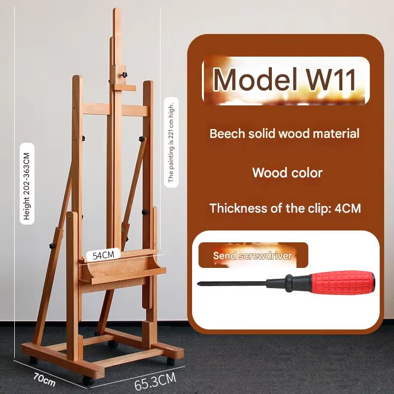 Chevalet sur pied en hêtre Kepingli [Modèle W11]