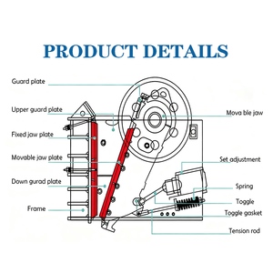 Bán chạy nhất Máy Nghiền hàm Máy Nghiền đá cho khai thác mỏ cho các ngành công nghiệp sản xuất với các thành phần cốt lõi động cơ và mang - Product Image 4
