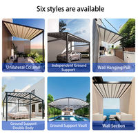 Auvent de piscine coulissant moderne, électrique, étanche, pliable, pour l'extérieur, auvent rétractable, pergola pliable de jardin