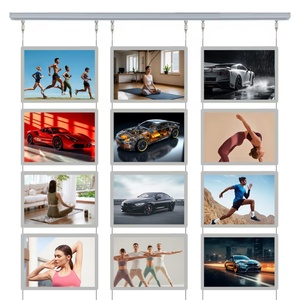 กรอบโปสเตอร์อะคริลิคใสแบบหนีบ A1 A2 A3 A4 สำหรับตั้งโชว์หน้าต่าง ไฟ LED บางเฉียบ เป็นมิตรกับสิ่งแวดล้อมและทนทาน - Product Image 1