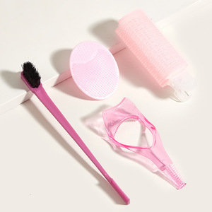 Juego de herramientas de peinado Playboy, cepillo de plástico rosa, peine para cejas, rizador de pelo, juego de una pieza para uso doméstico - Product Image 1