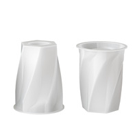 Moule en silicone style nordique pour vase torsadé rotatif, pot de fleurs en plâtre/ciment DIY, récipient pour bougie d'aromathérapie, modèle abrasif