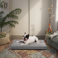 Lits et accessoires pour animaux de compagnie, grand lit en peluche de luxe pour chiens et chats, design à motif uni, fausse fourrure, canapé doux pour chien
