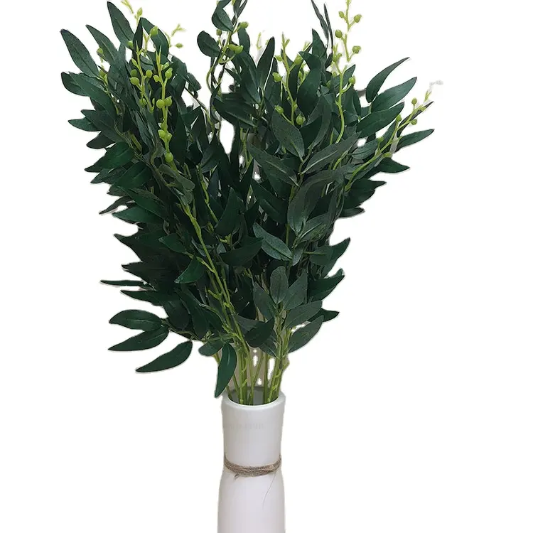 IFG 녹색 유칼립투스 인공 가격 인공 유칼립투스 잎 중앙 장식품
