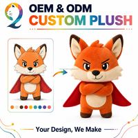 Fabricant OEM ODM de jouets en peluche personnalisés, animaux en peluche avec visage brodé, mascotte douce personnalisée