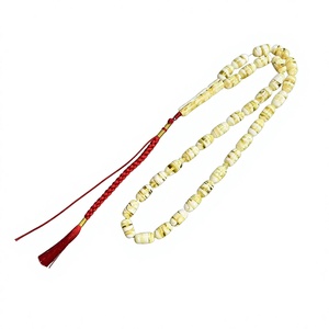 <span class=keywords><strong>Tesbih</strong></span> Turco 33 Perle in Acrilico Effetto Marmo Ambra con Croce, Rosario Musulmano, Bracciali e Braccialetti Islamici alla Moda, Regalo - Product Image 2