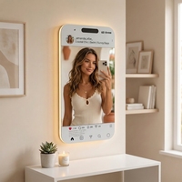Miroir LED Instagram moderne avec capteur IP44, éclairage personnalisable pour selfie, idéal pour chambre, salon, salle de sport, villa