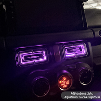 Accessoires Suzuki Jimny JB74 JB64 2018-2025, lumière ambiante LED RGB pour grille d'aération, activée par le son, télécommande sans fil PNP