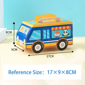 Custom Design Wholesale Bus Shaped Candy Snack Packaging Foldable Gift Box for Kids - Product Image 4