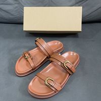Mules et Sandales Plates de Luxe pour Femmes avec Boucles Métalliques – Chaussures Designer Personnalisées