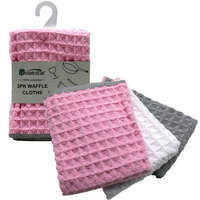 Chiffon de nettoyage en microfibre à structure gaufrée, absorbant, sans peluches, réutilisable, multicolores, Foamstar, pour la vaisselle, la cuisine et le thé