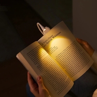 Offres Spéciales Mini LED Protection des yeux livre veilleuse réglable Clip étude lampe Rechargeable 3 couleurs pour voyage chambre lecture