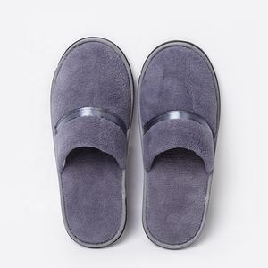 Pantuflas Desechables de Felpa de Coral para Hotel, Spa, Invitados de <span class=keywords><strong>Boda</strong></span>, Color Rosa Marrón, Interior, EVA, con Cinta, Ligeras para Verano/<span class=keywords><strong>Invierno</strong></span> - Product Image 4