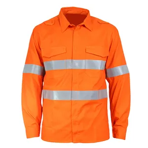 Kunden spezifisches Design und Logo Herren Hi Vis Best Work Wear Sicherheits arbeits hemden