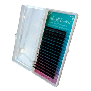 Marque privée vente en gros pour cheveux synthétiques extensions de cils plein volume faites à la main 0.03-0.25 ventilateurs de volume 0.15mm velours noir - Product Image 5