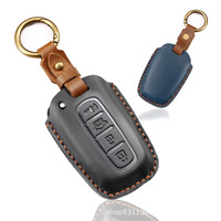 Étui à clés en cuir véritable le plus vendu, adapté aux modèles Kia Sportage, Sorento, Forte et Kizun, sac de protection pour voiture