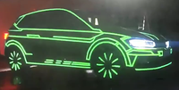 Fabrika kaynağı Glow araç Wrap ile ses aktif araç reklam araba vücut veya araba arka cam için